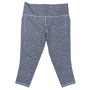 Athleta 2X Salutation Stash II Textured 7/8 Tight Black White Pockets